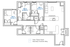 Inviting floor plan showcasing 3 spacious bedrooms with individual bathrooms, an open-concept kitchen and living area, and a pantry in a southern-facing layout.