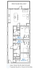 Penthouse floor plan showcasing a spacious balcony, open living area, and three bedrooms. Bedrooms A, B, and C offer ample space at 147, 142, and 130 sq. ft. respectively. Includes modern kitchen and airy layout facing North, East, and South.