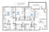 Elegant floor plan featuring four bedrooms with individual square footage, spacious living area, modern kitchen, and exclusive third-floor balcony.