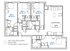 Modern corner unit floor plan showcasing 4 bedrooms, including a spacious living area and a well-equipped kitchen. Bedrooms range from 126 to 184 sq. ft., offering comfort and functionality with abundant natural light from west and north-facing views.