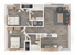 Sparq on Rio Salado 2x2 Floor Plan Image