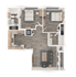 Sparq on Rio Guadalupe 2x2 San Antonio Floor Plan Image