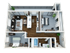 2 bedroom, 1 bath with a large balcony/patio area.