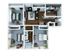 Cozy 3 bed, 1 bath apartment with double bathroom sinks.