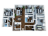 4 Bed, 2 bath apartment floorplan
