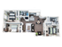Contemporary 3D floor plan showcasing three spacious bedrooms, a stylish open-concept living and dining area, and modern kitchen with ample counter space.