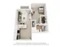 Modern 3D floor plan featuring a cozy one-bedroom layout with an open-concept living and kitchen area, spacious bathroom, and private balcony.