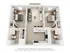 Inviting floor plan showcasing 2 cozy bedrooms, a bright living area, and modern kitchen, optimized for comfort and style.