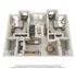 Modern 3D floor plan showcasing 2 bedrooms, a cozy living room, and a functional kitchen, ideal for comfortable living.
