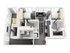 3x3 3E Floor Plan Image
