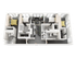 4x4 4B Floor Plan Image