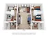 Chic 3D floor plan highlighting two cozy bedrooms, modern kitchen with appliances, stylish living room, and dual elegant bathrooms.
