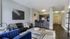 Furnished living room and kitchen
