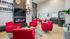 Clubhouse TV lounge and fire place