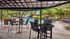 Poolside patio seating