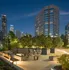 888 at Grand Hope Park Exterior Courtyard Shot at Dusk