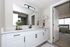 Arrive 800 Penn Modern Bathroom with Large Vanity Mirror and Matte Black Appliances