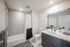 888 at Grand Hope Park Modern Bathroom Featuring a Vanity with Contemporary Fixtures