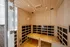 888 at Grand Hope Park Modern Sauna with Ample Seating and Wood Paneling