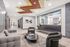 Modern, stylish lobby featuring plush seating, elegant decor, and a welcoming reception area with contemporary artwork and lighting accents.