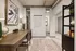 Chic home office with wooden desk, stylish decor, and cozy lighting for an inspiring workspace.