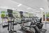 Modern fitness center with state-of-the-art equipment and bright, spacious interior overlooking outdoor views.