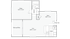 1BR x 1BA with North or South View Floorplan