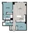 B2 | 1-Bedroom Floorplan