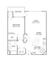 1 BR x 1 BA - C - Income-Restricted (50) | 1-Bedroom Floorplan