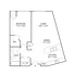 1x1b S42 | 1-Bedroom Floorplan