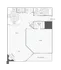 1 BR x 1 BA - A1 Floorplan