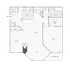 1 BR x 1 BA - B1 Floorplan