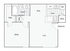 1 BR x 1 BA - A Floorplan