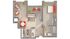 Plan AD2 1-Bedroom Floorplan