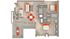Plan BPH1 2-Bedroom Penthouse Floorplan