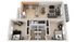 Maddison 2-Bedroom Floorplan