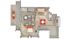 Plan APH1 1-Bedroom Penthouse Floorplan