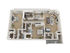 3D floor plan featuring 2 bedrooms, open kitchen, and a spacious living area with modern amenities.