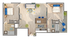 B3 | 2-Bedroom Floorplan