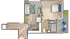 Junior S3 | 1-Bedroom Floorplan