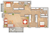 B6 | 2-Bedroom Floorplan
