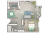 Aquila | 1-Bedroom Floorplan
