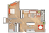 A6 | 1-Bedroom Floorplan