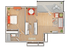 A7 | 1-Bedroom Floorplan
