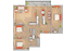 C2 | 3-Bedroom Floorplan