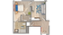 Junior A8 | 1-Bedroom Floorplan