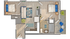 Junior S1 | 2-Bedroom Floorplan