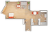 West - S1 | Studio Floorplan