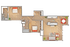 West - B3 | 2-Bedroom Floorplan