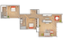 West - B6 | 2-Bedroom Floorplan